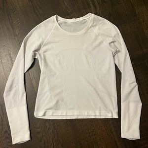 Lululemon long-sleeve swiftly tech t-shirt white